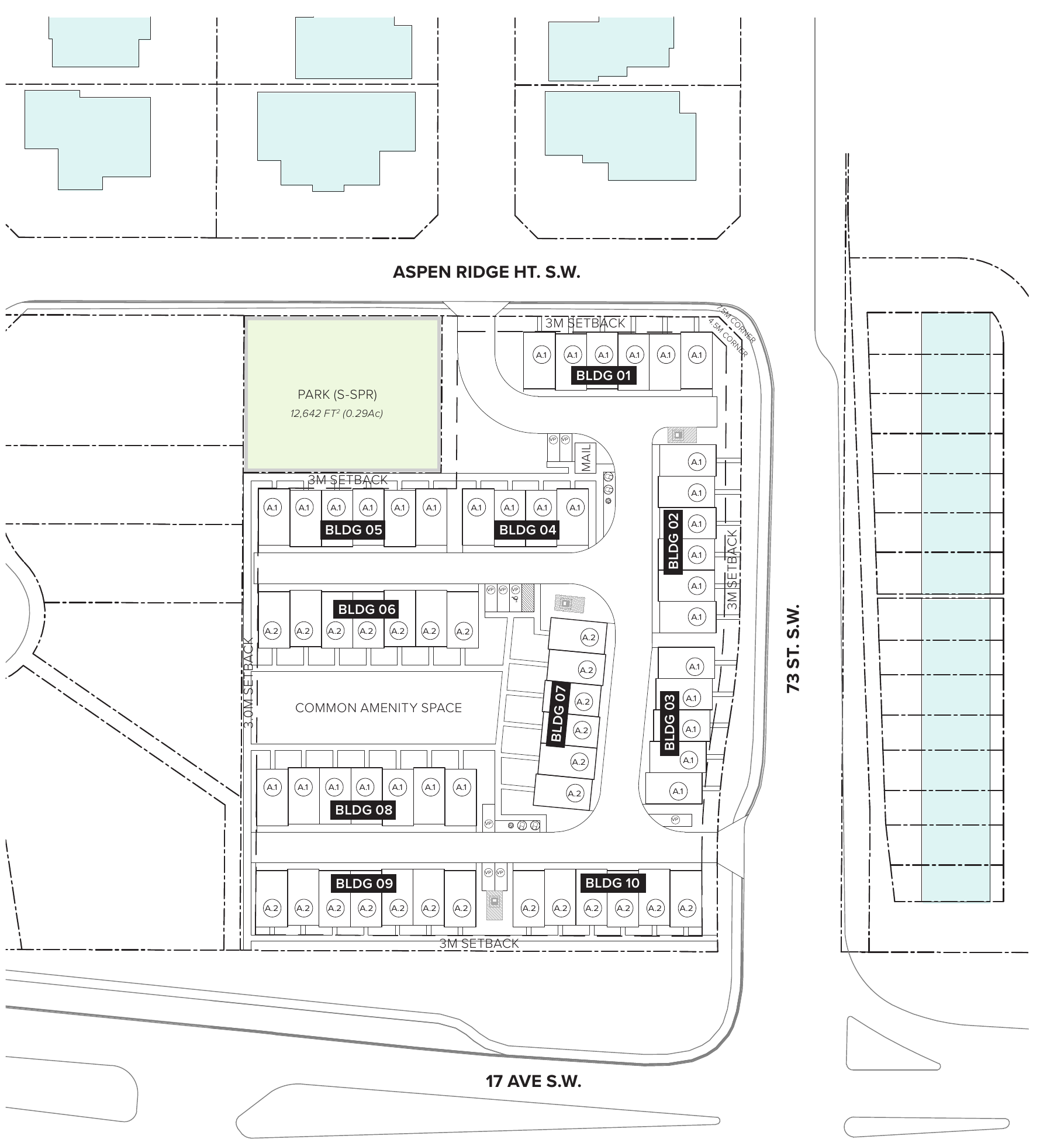 The developer's revised site plan filed in August 2026